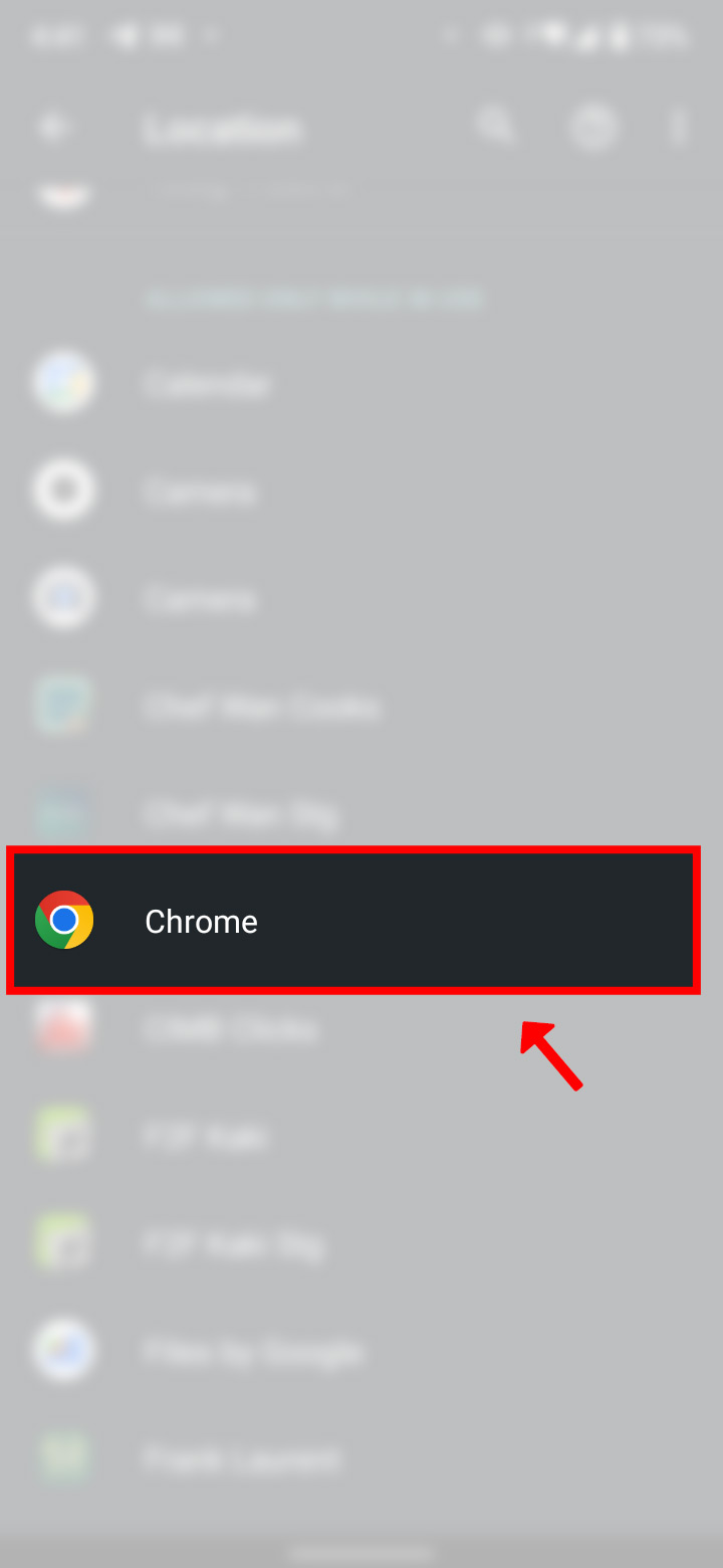 Enable the location service for the specific apps. For example: Chrome