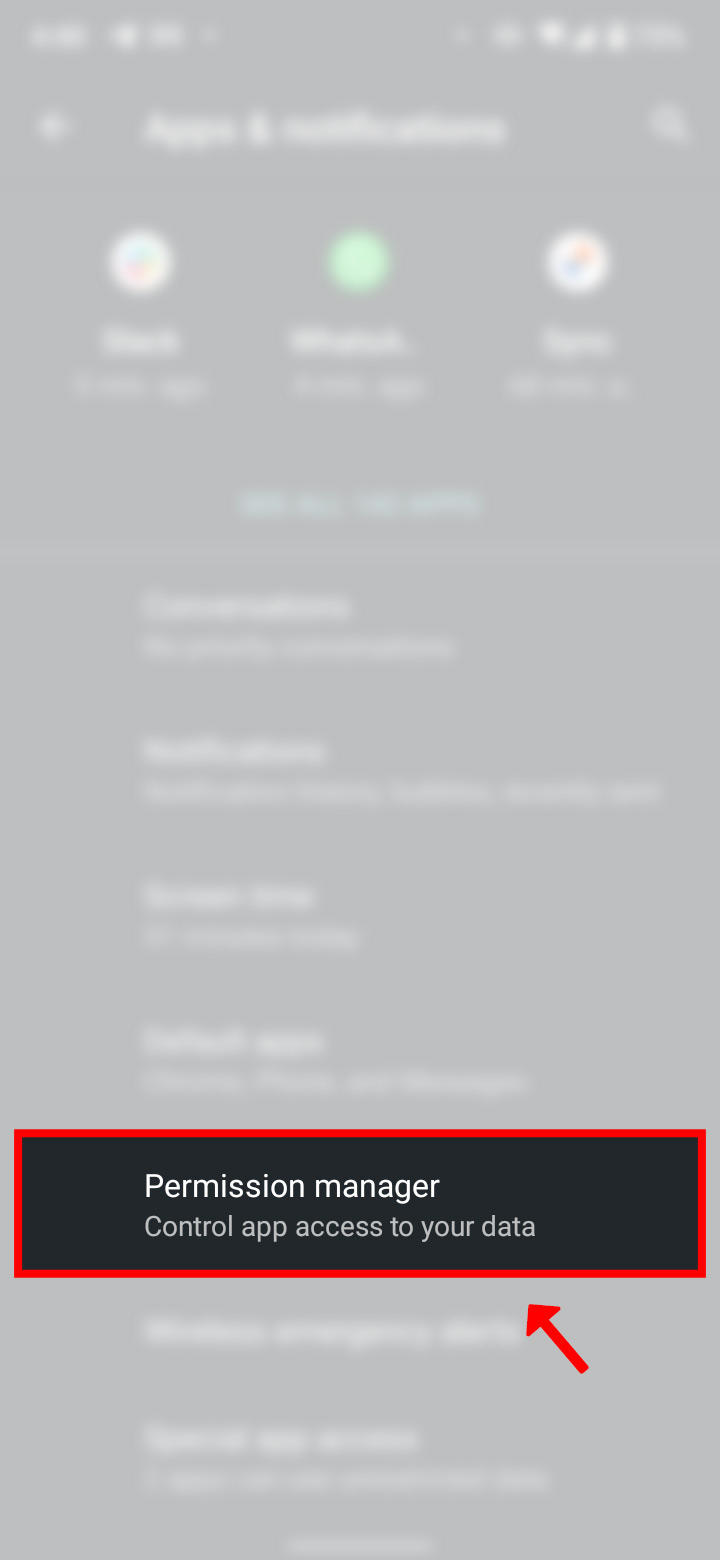 Tap Permission manager.