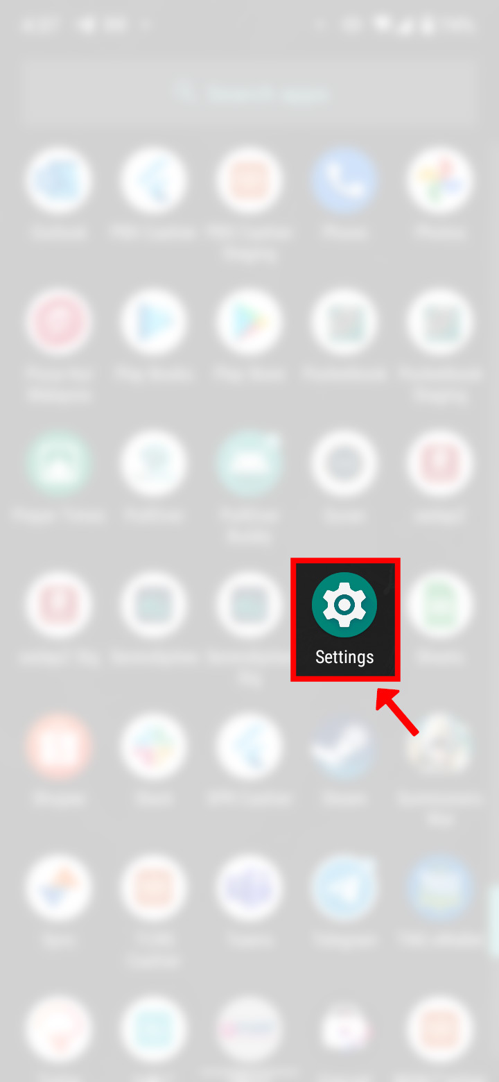 On your Android phone, open the Settings app.