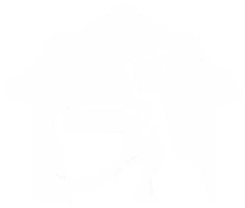 Icon of a bucket and shovel in front of a house shape, suggesting play or beach activities.