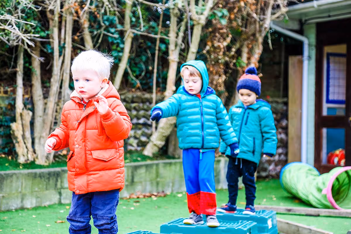 photo of children climbing in the playground