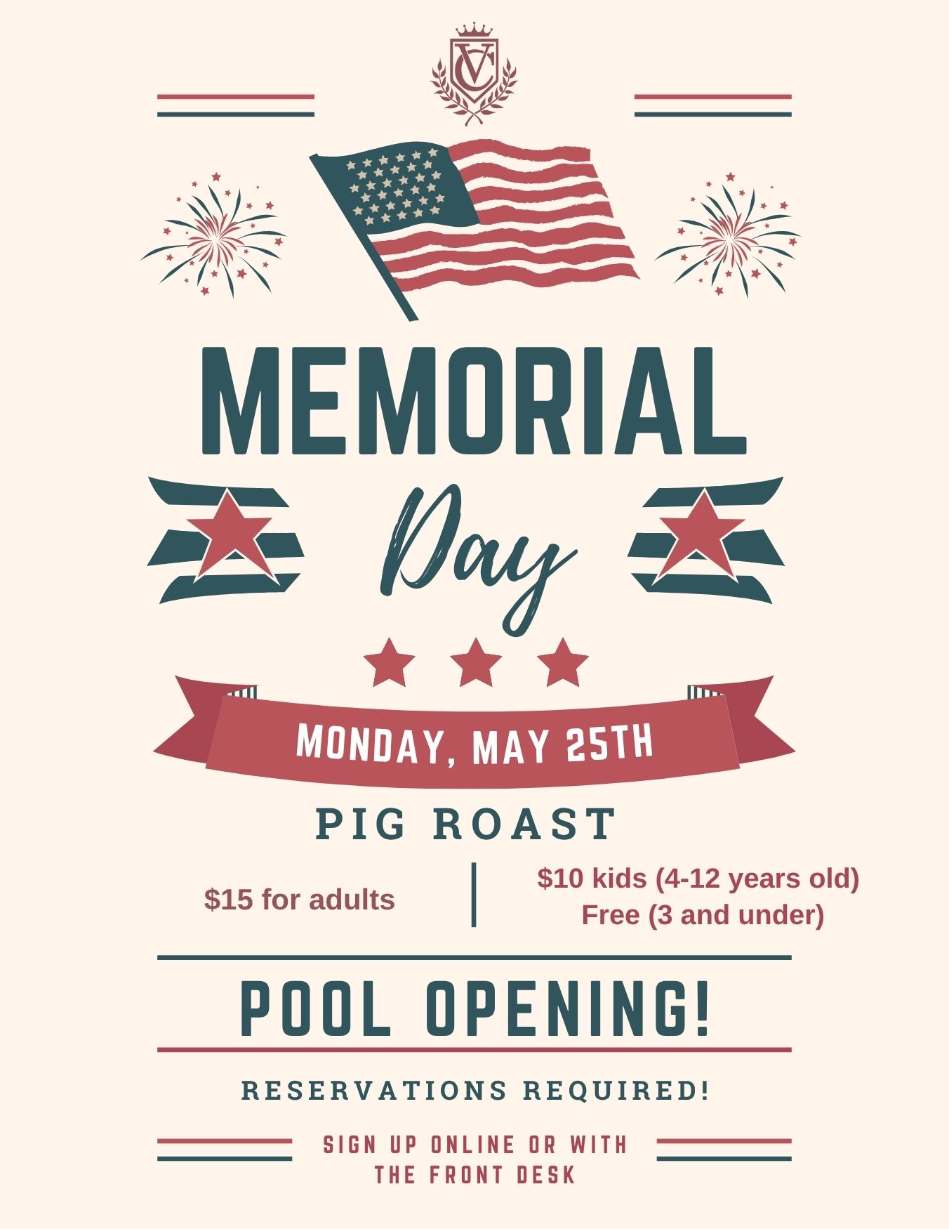 Memorial Day Pig Roast & Pool Opener