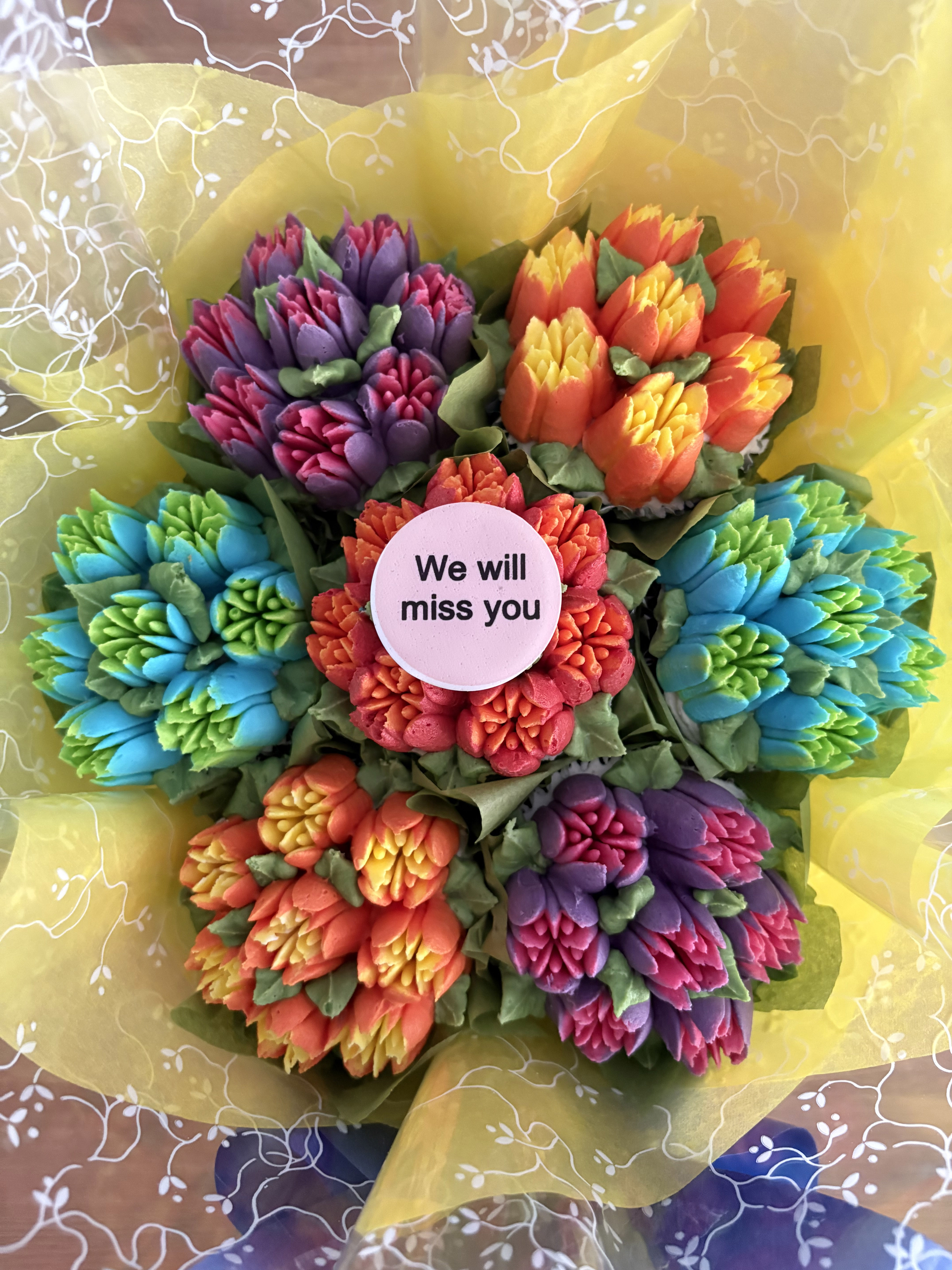 Deluxe Floral Cupcake Bouquets