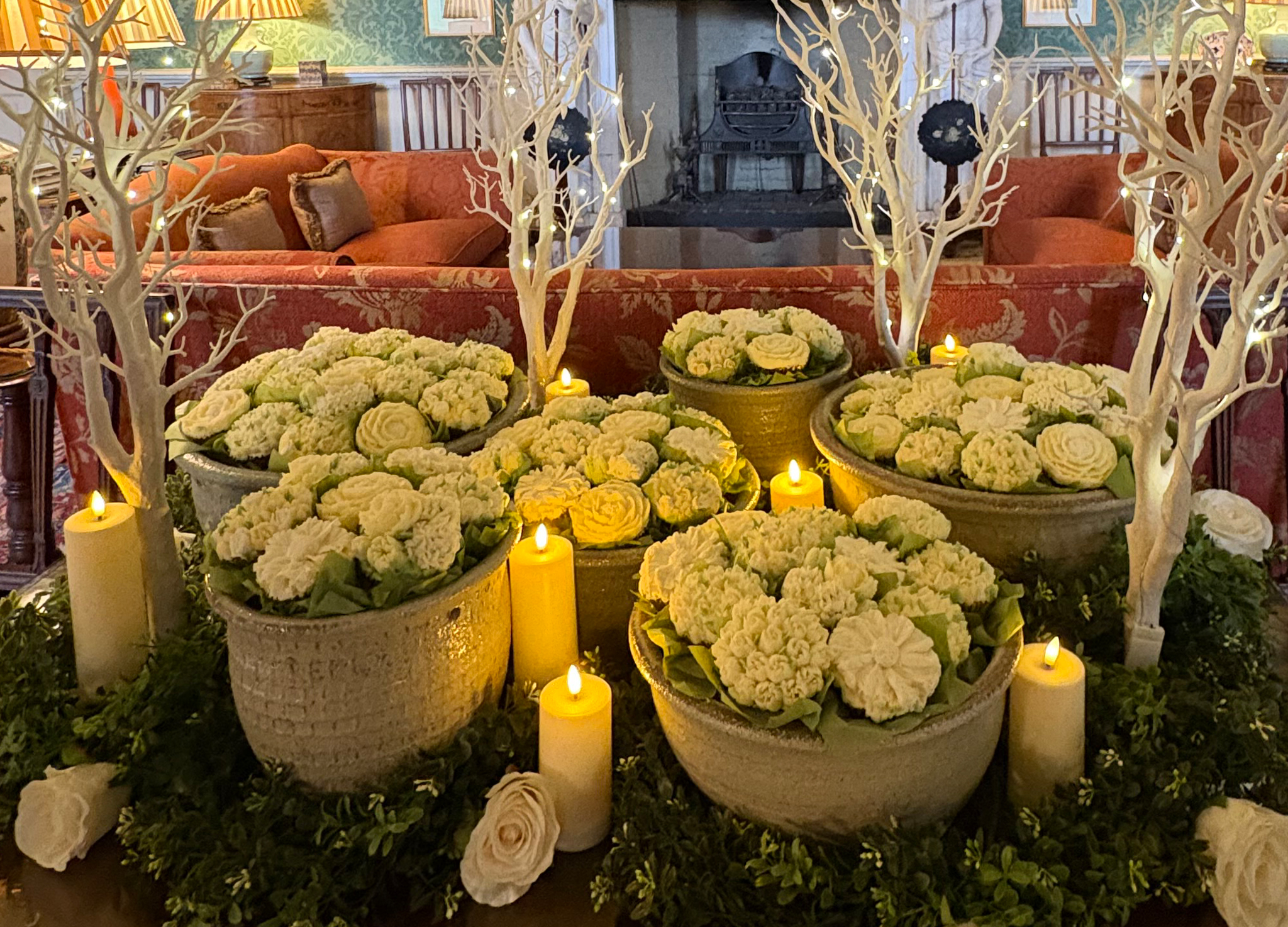 Wedding Cupcake Garden Pots Display