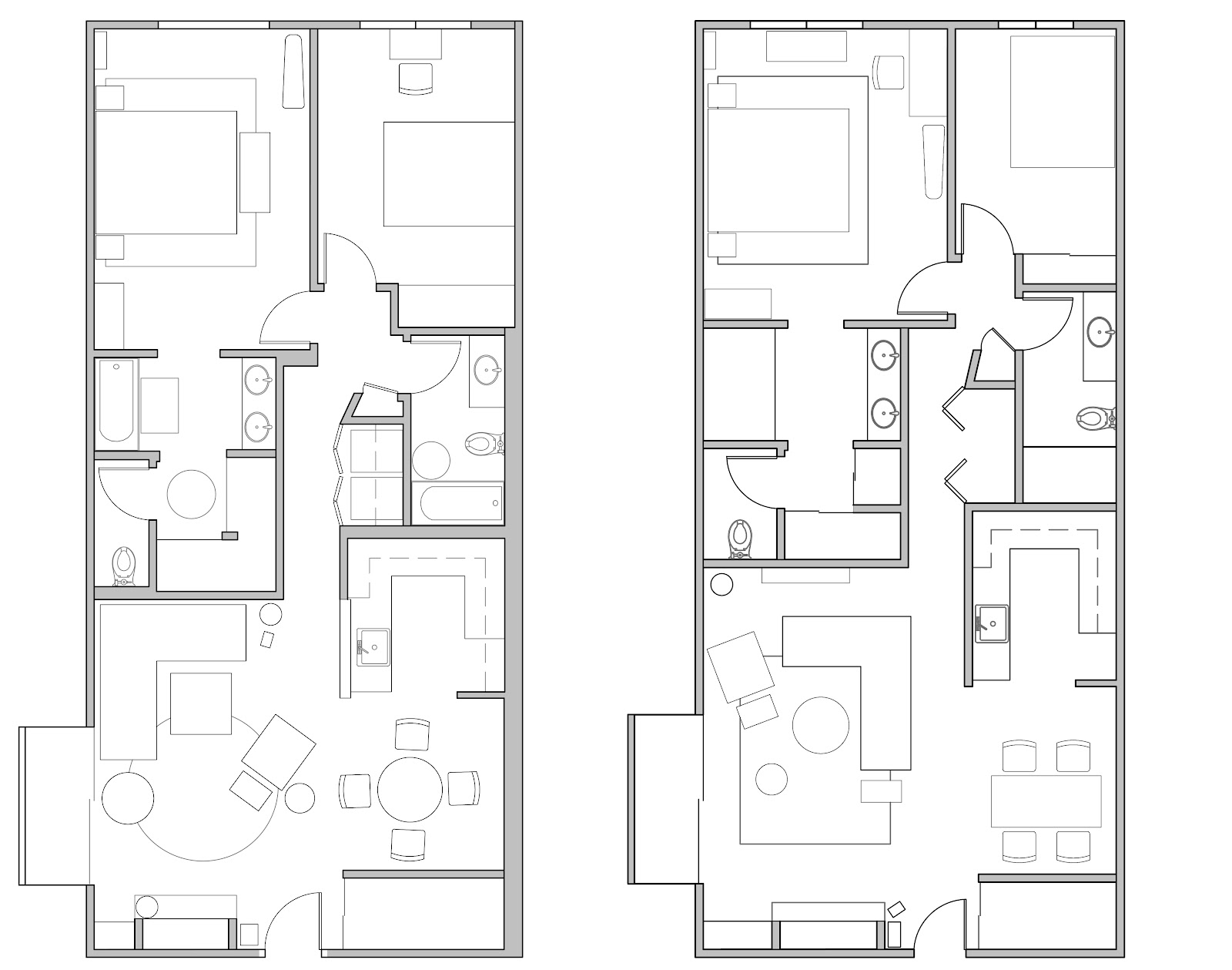 Trying out various furniture configurations