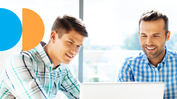 Employees in onboarding training for mentors