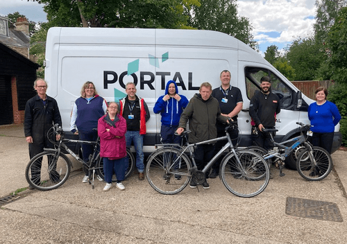 A Cambridge charity has benefited from a delivery of abandoned bicycles thanks to a partnership between University of Cambridge, and Mears, also known as Portal.