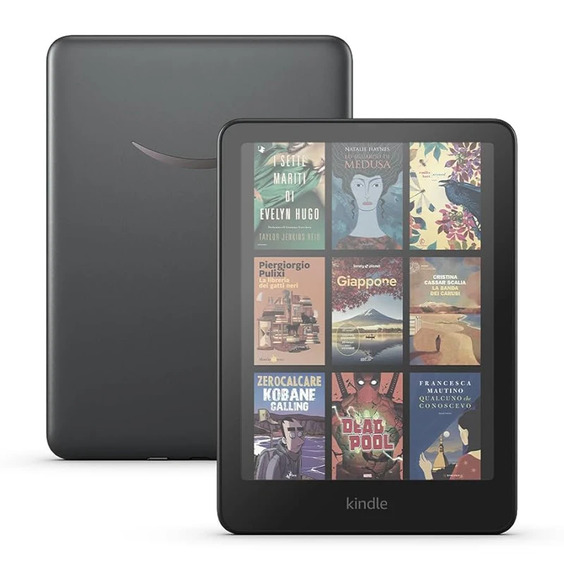 Amazon Kindle Paperwhite con schermo a colori, perfetto per letture multimediali in viaggio