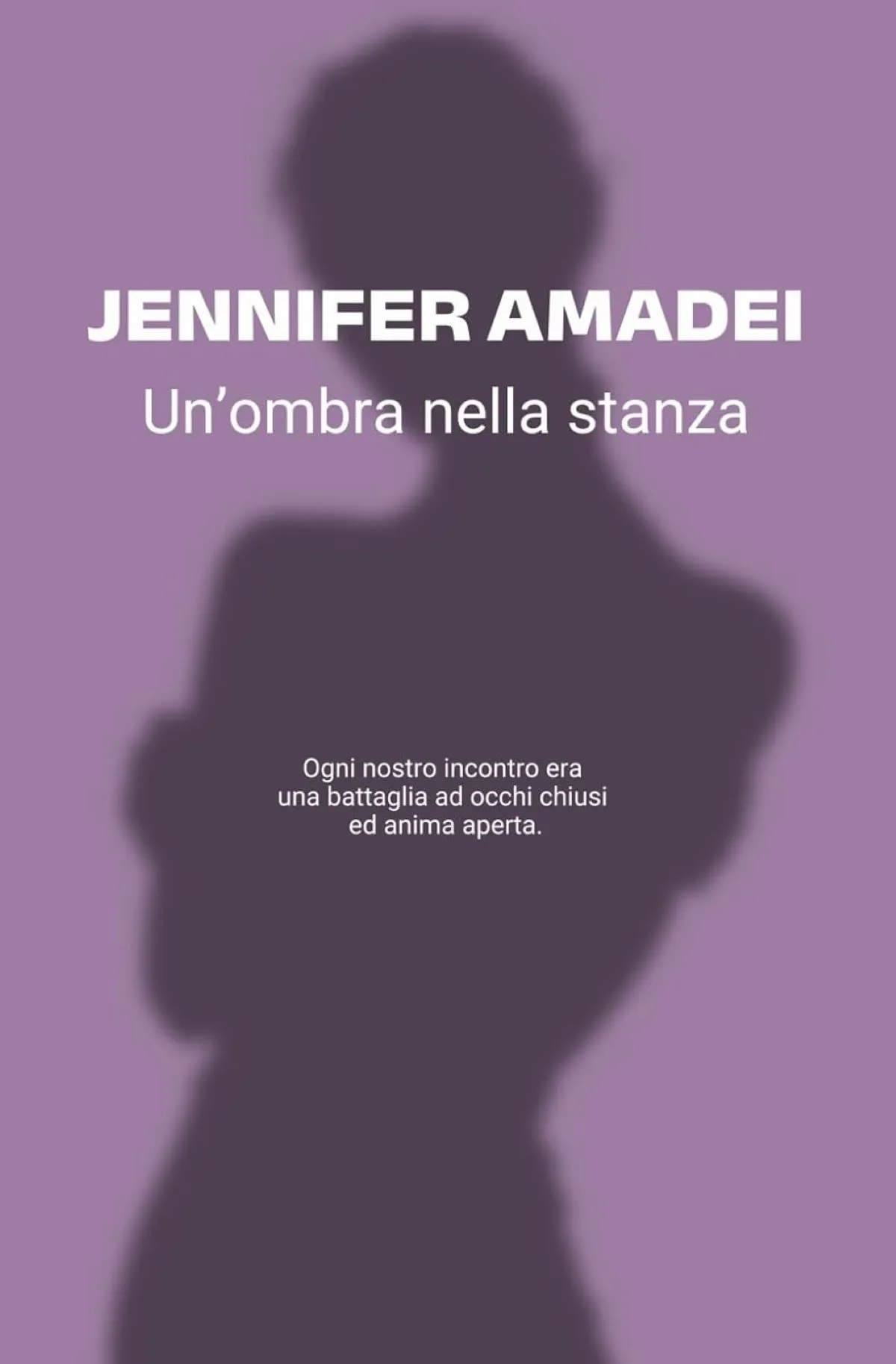 Copertina del libro “Un’ombra nella stanza” di Jennifer Amadei, primo piano grafico, minimalista e simbolico
