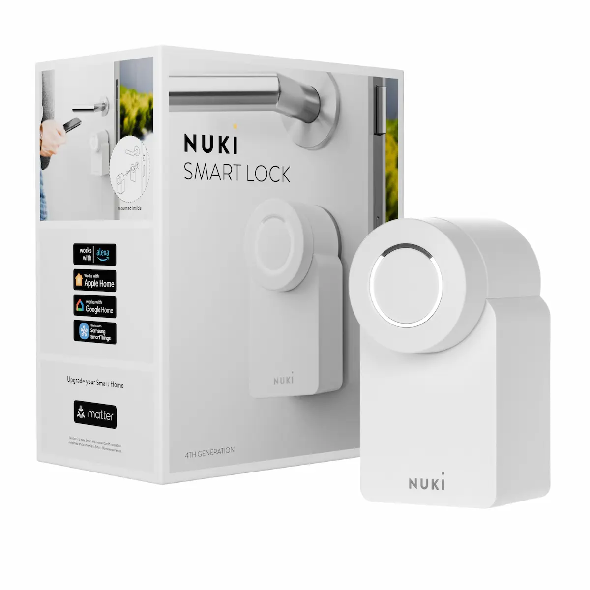 Nuki Smart Lock 4ª generazione, serratura intelligente compatibile con Alexa, Apple Home e Google Home