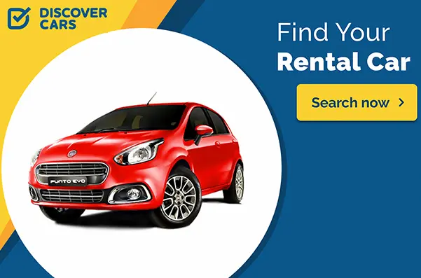 Banner Discover Cars per trovare e noleggiare facilmente un'auto in viaggio – clicca e prenota online