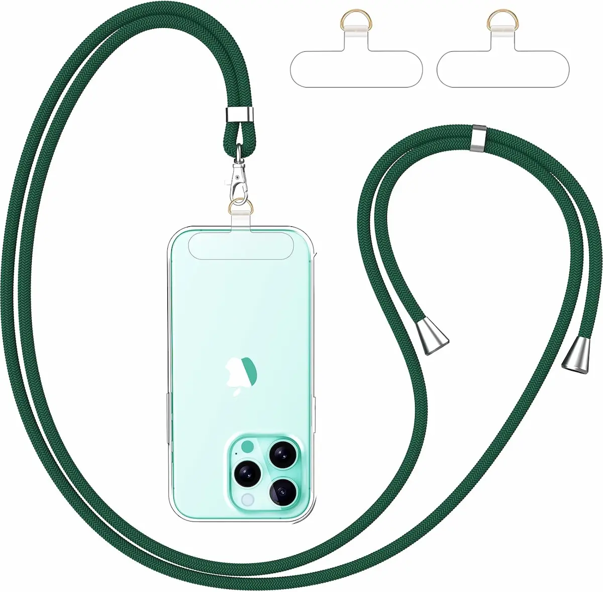 Caslord Cordino per Cellulare, Trasparente Patch Universali, Adatto a Tutti Gli Smartphone