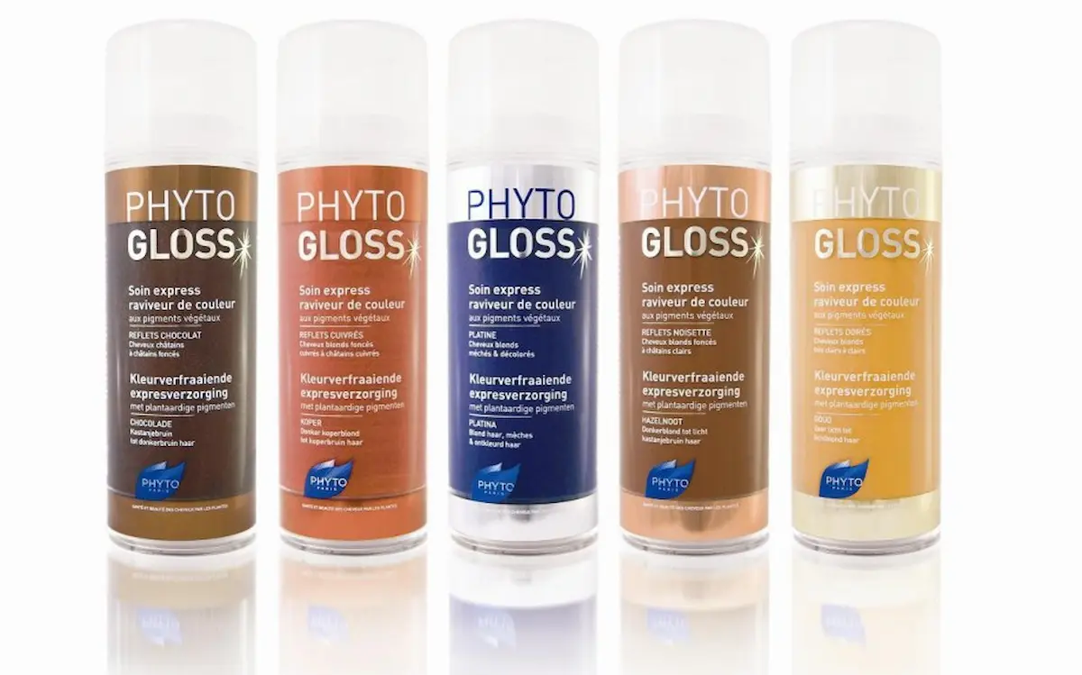 PHYTO Hair Gloss 5 nuance tonalizzanti marrone rame blu oro flaconi