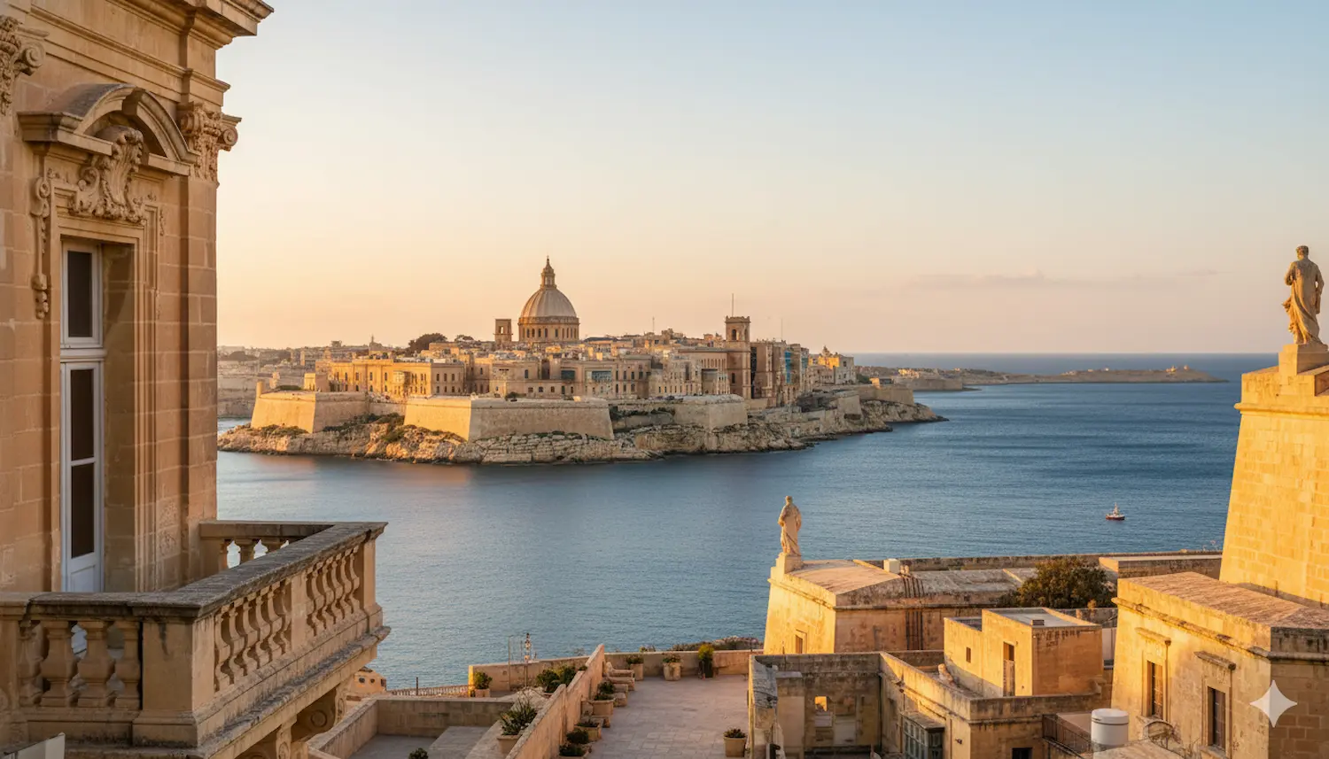Malta marzo 2026: bastioni di Valletta e Tre Città vista mare, weekend ideale in Europa