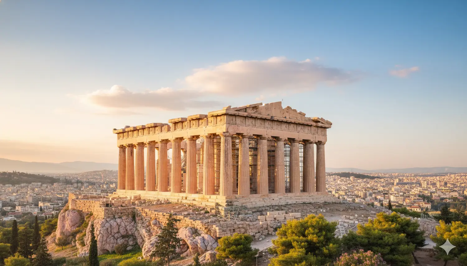 Atene Grecia marzo 2026: Acropoli e Partenone con luce primaverile