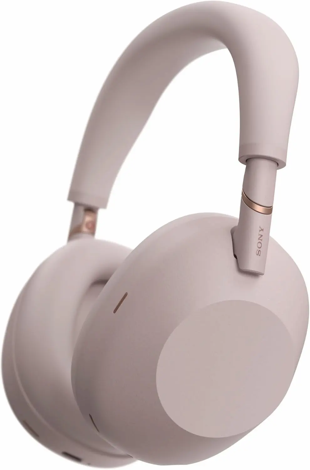 Sony WH-1000XM6 cuffie bluetooth premium color rosa, design over-ear con padiglioni lisci e dettagli in oro rosa