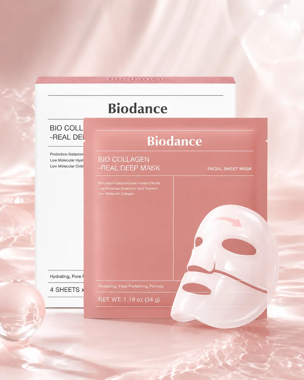 Maschera Biodance al collagene in idrogel per trattamento notturno