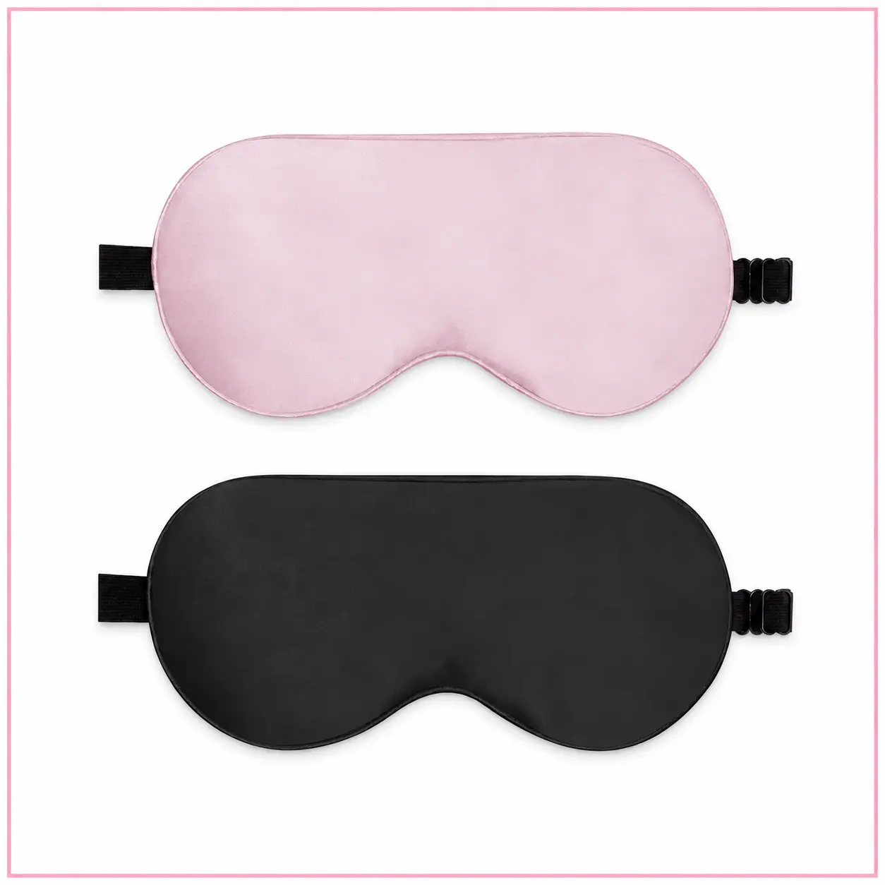 BeeVines mascherine per dormire in seta rosa e nera