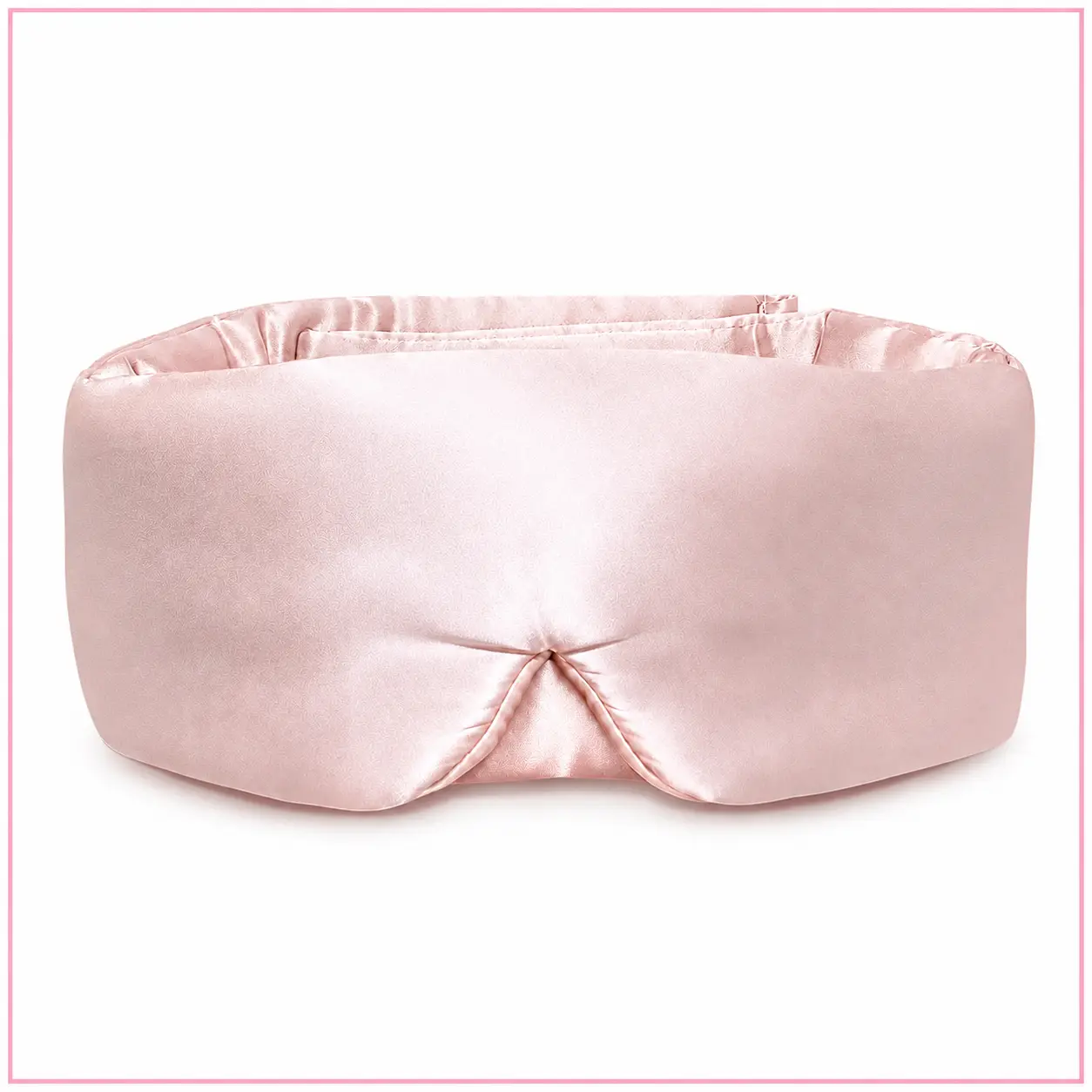 LitBear maschera per dormire in seta rosa su sfondo bianco