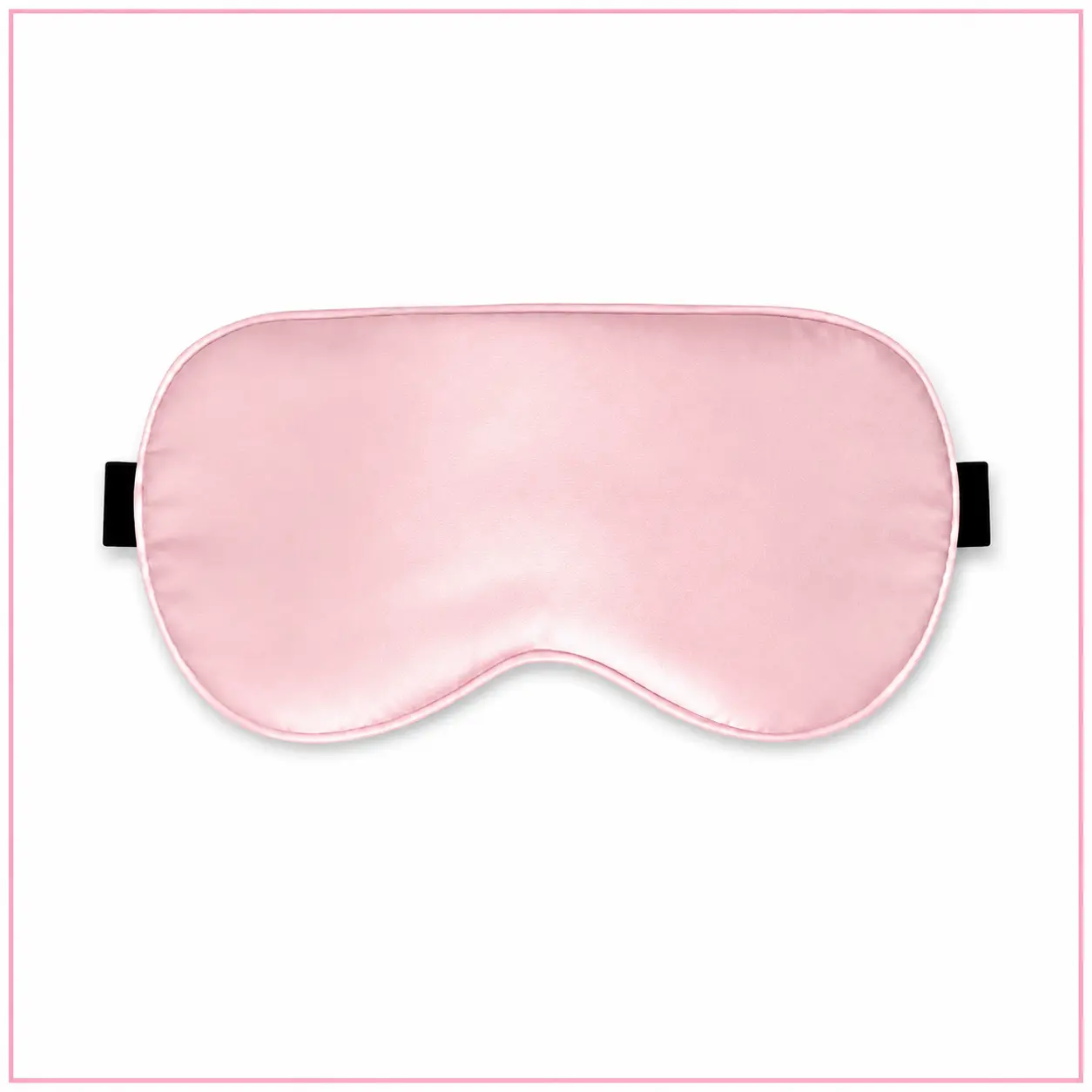Aosun mascherina per dormire in seta rosa su sfondo bianco