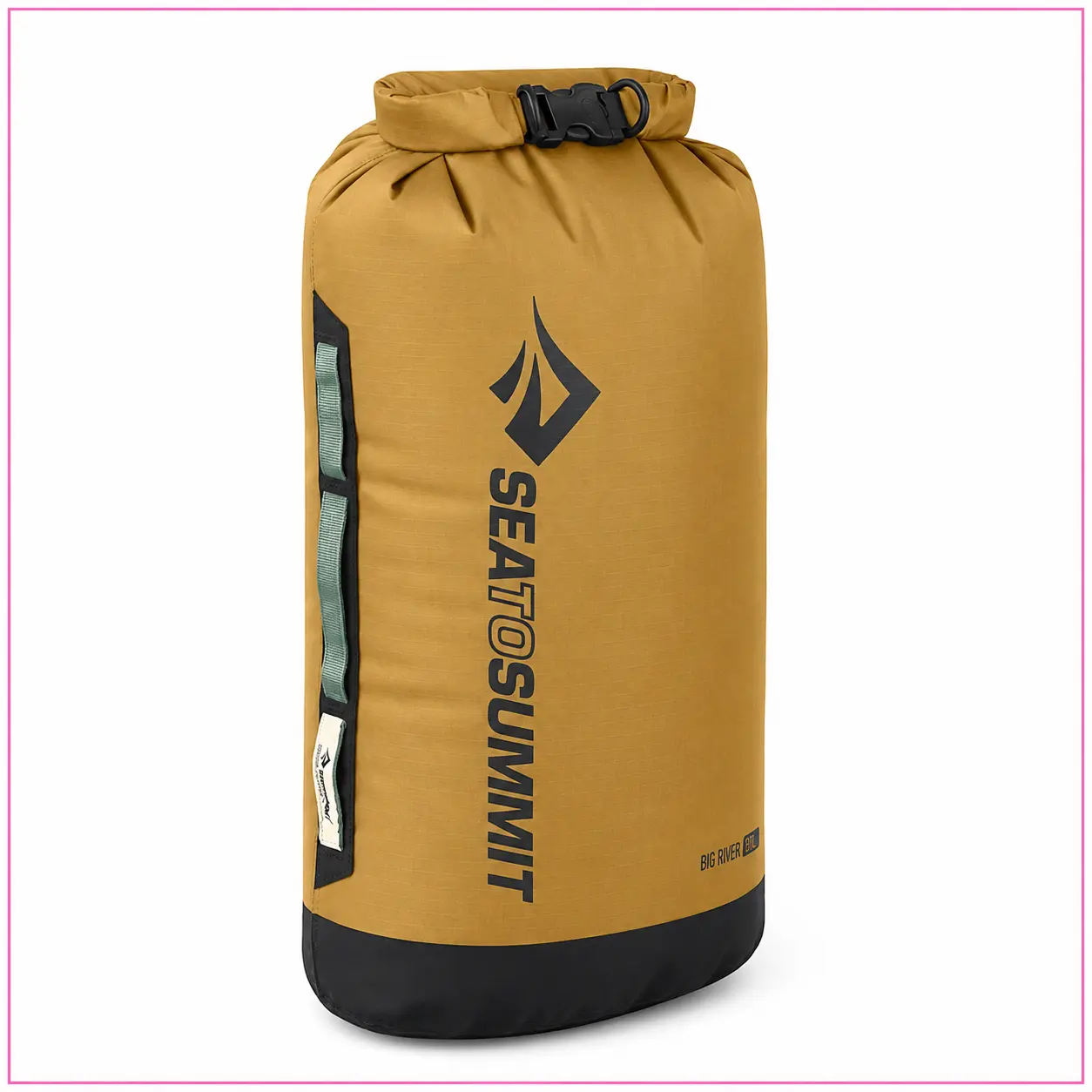 Sacca impermeabile Sea to Summit Big River Dry Bag da 8 litri gialla con chiusura roll-top