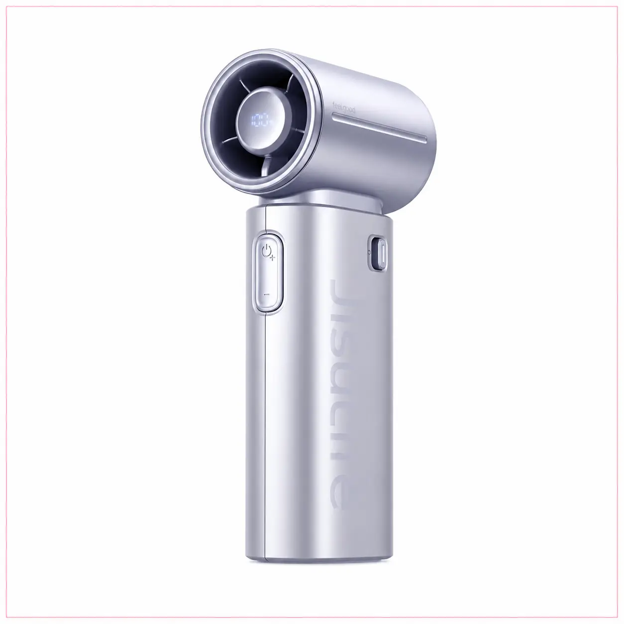 JISULIFE Ultra2 argento, mini ventilatore portatile potente con display digitale