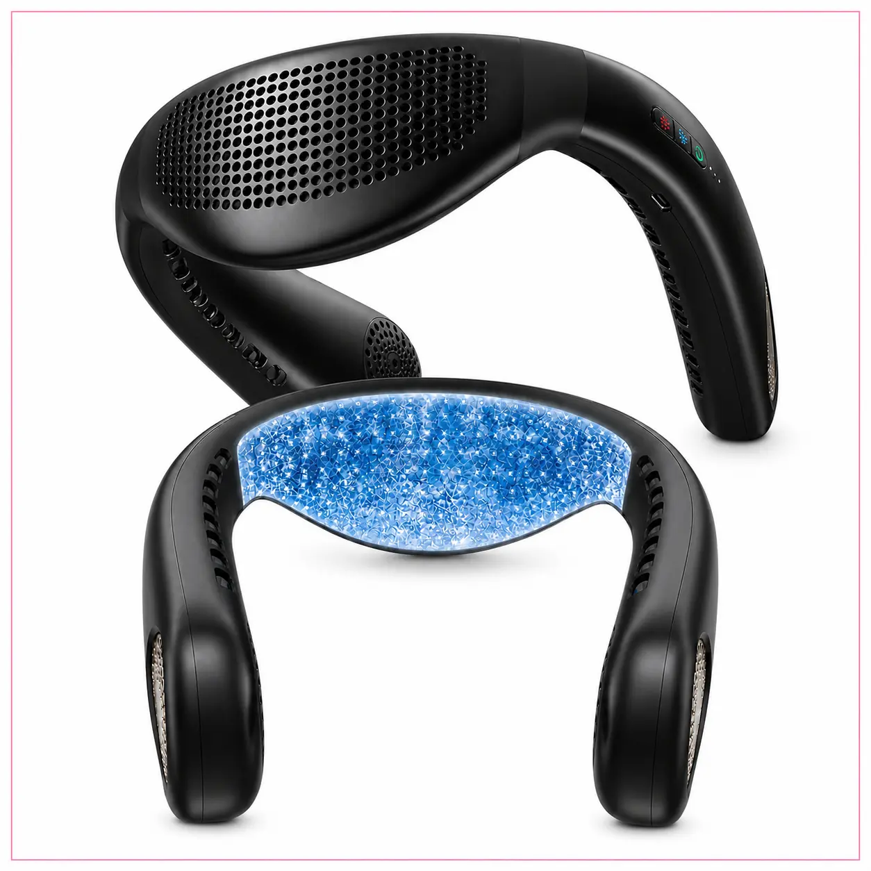 TORRAS COOLiFY Air 2025 nero in due viste, ventilatore da collo con piastra refrigerante Peltier