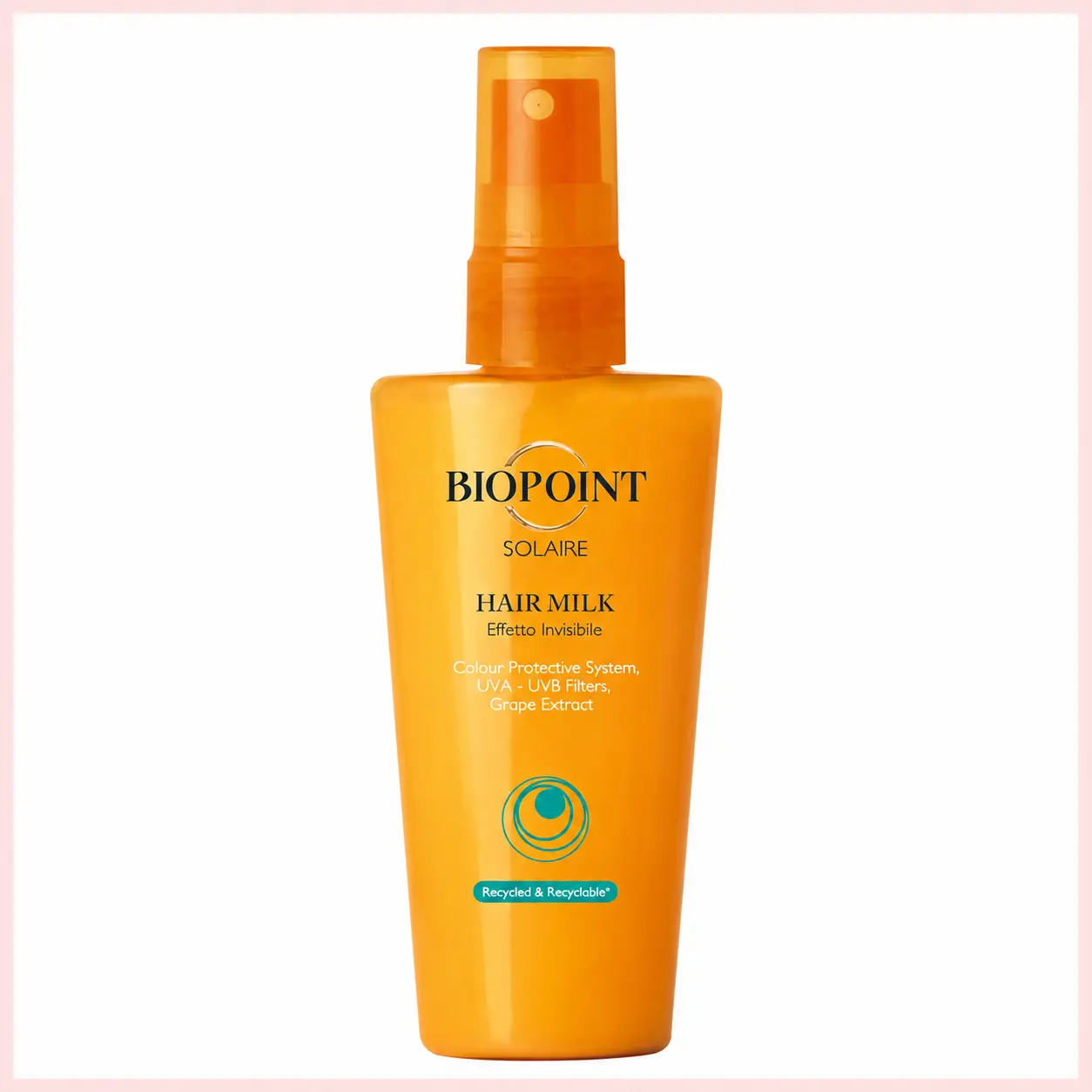 Biopoint Solaire Hair Milk, spray solare anti-UV per capelli fini e colorati, flacone da 100 ml