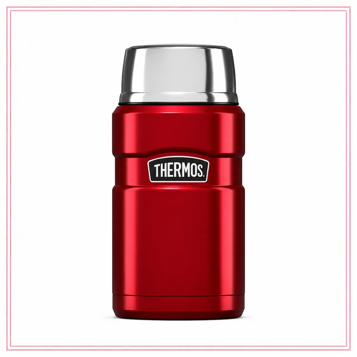 Thermos Stainless King Food Flask 710 ml rosso, porta pranzo termico in acciaio inox