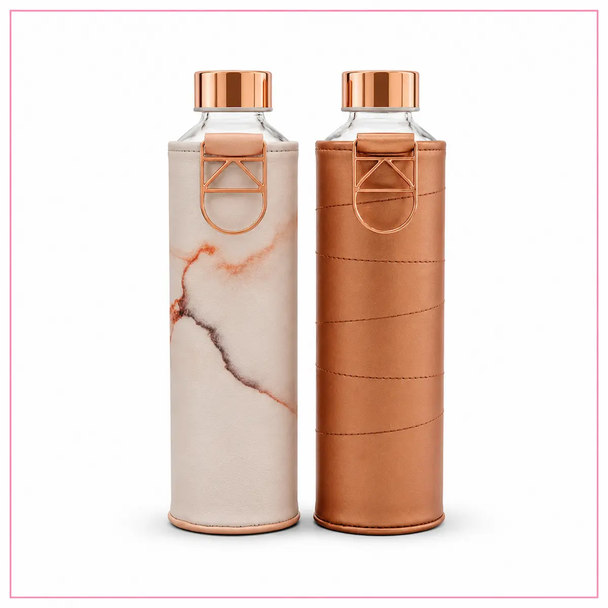 EQUA Mismatch Glass Bottle 750 ml in vetro borosilicato con cover protettive