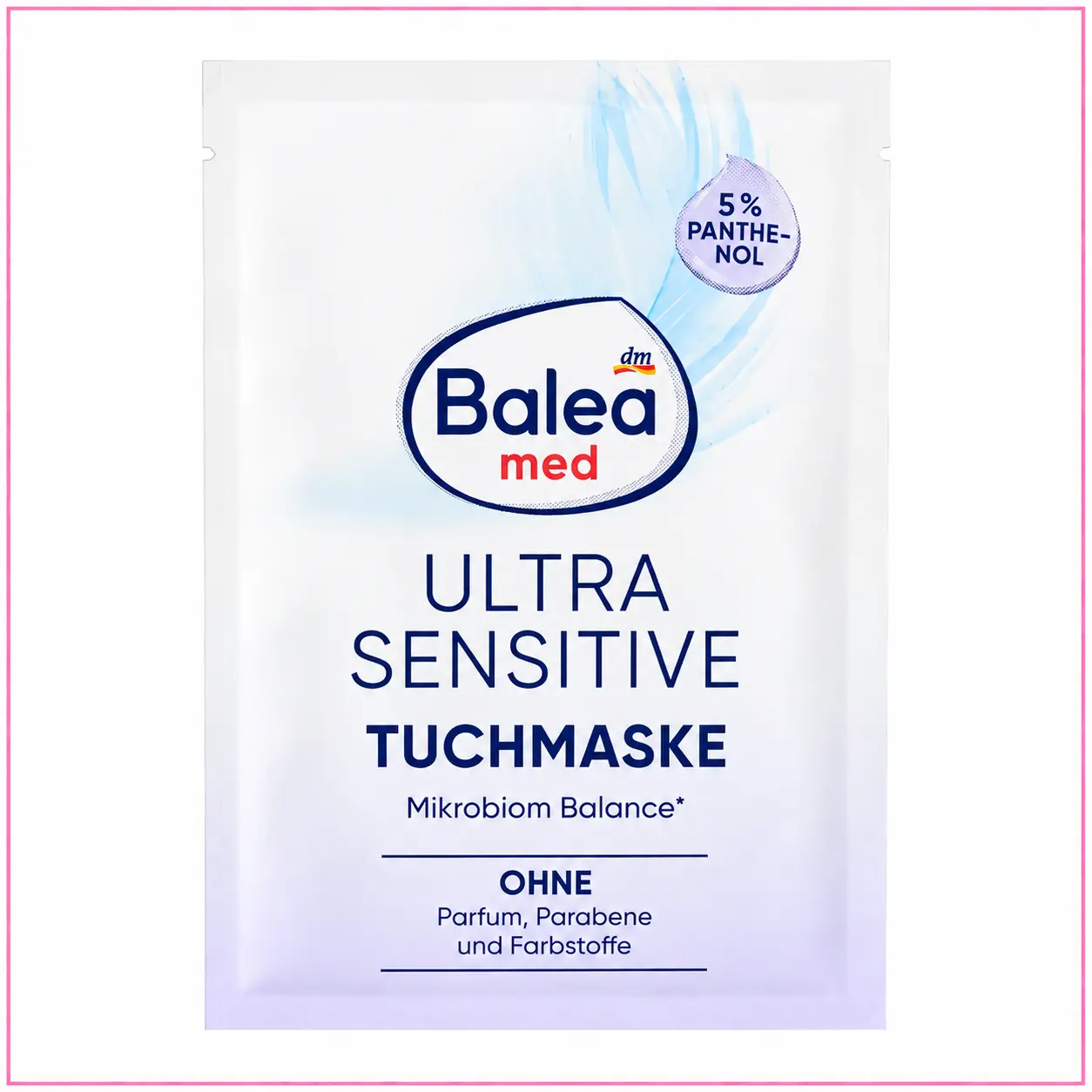 Balea med Ultra Sensitive maschera in tessuto con 5% pantenolo per pelle sensibile e reattiva