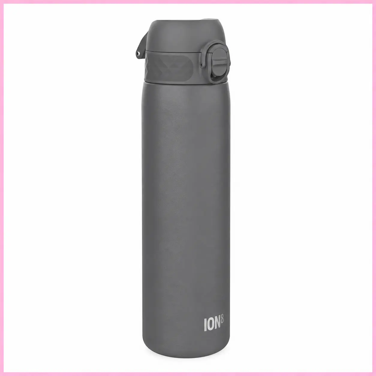 ION8 ThermoShield 500 ml, borraccia termica slim grigia con apertura one-touch