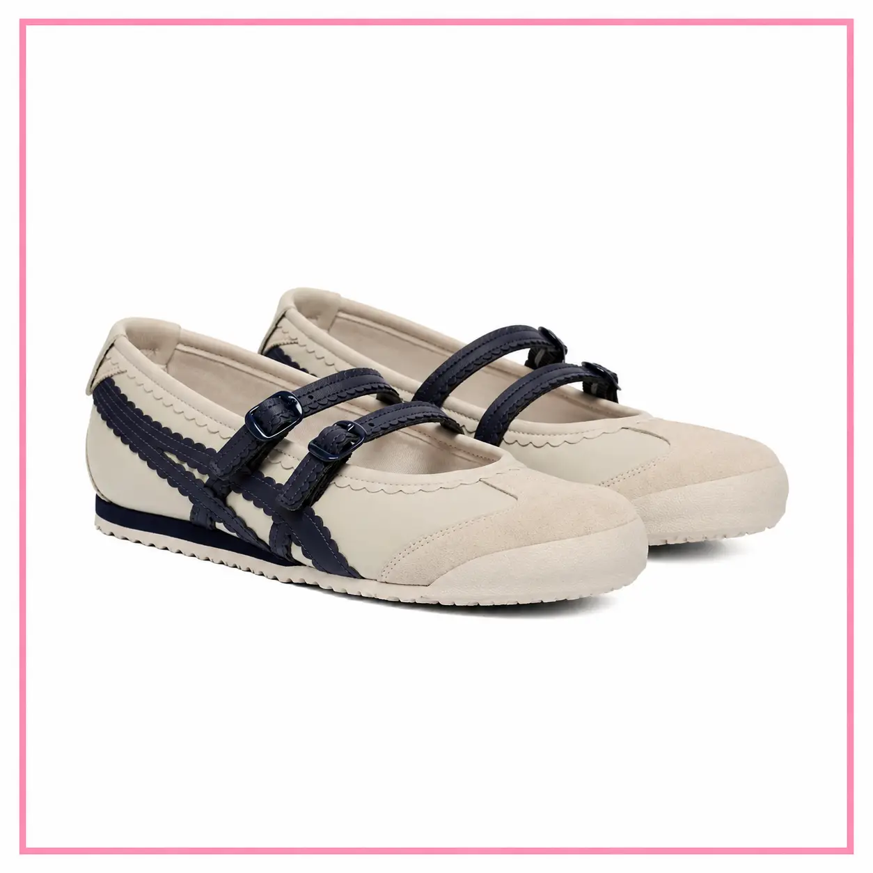 Onitsuka Tiger MEXICO 66 TGRS avorio e blu navy, sneakerina Mary Jane donna per l’Autunno 2026