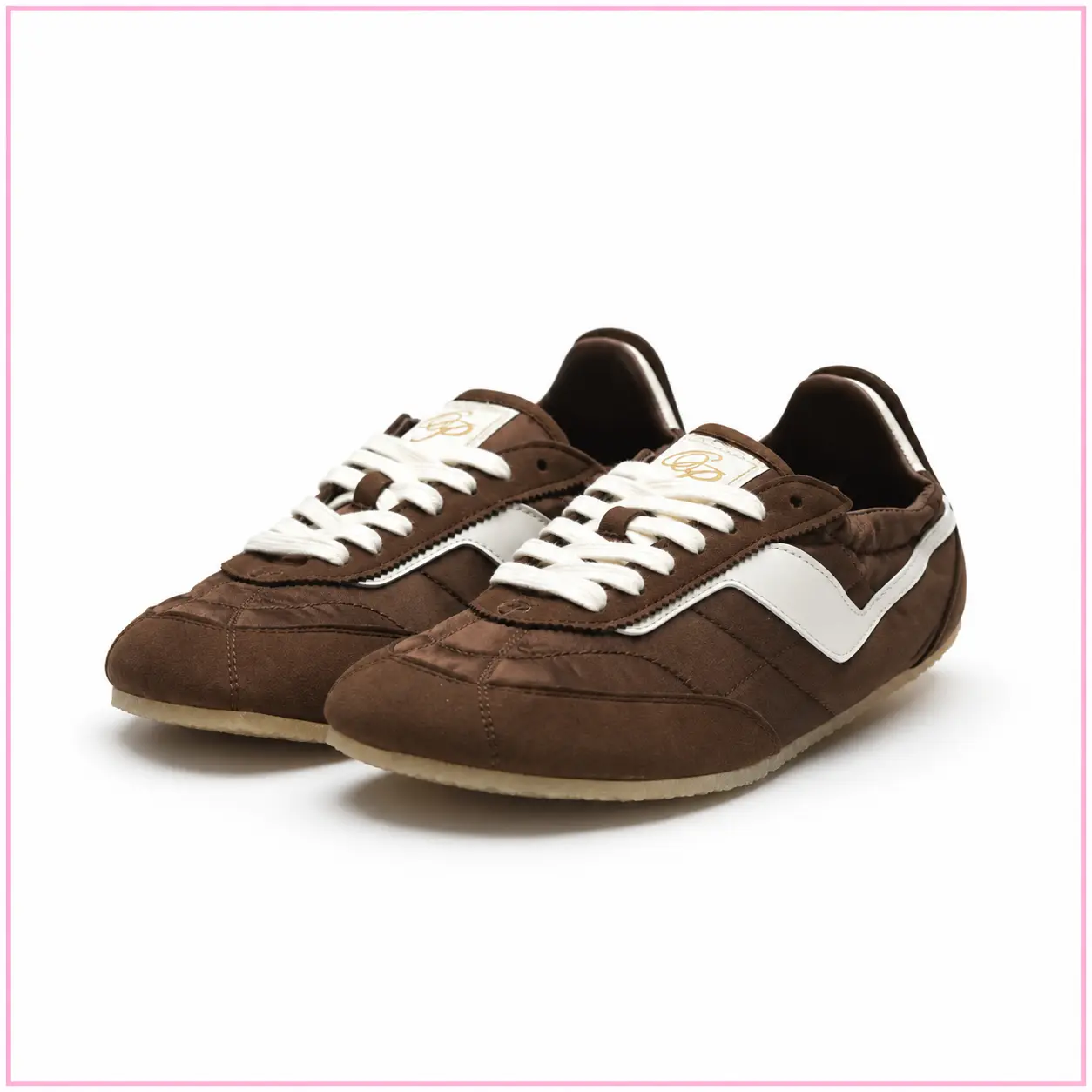OHNE Project KIMA marrone cioccolato con dettagli panna, sneakerina donna a profilo basso