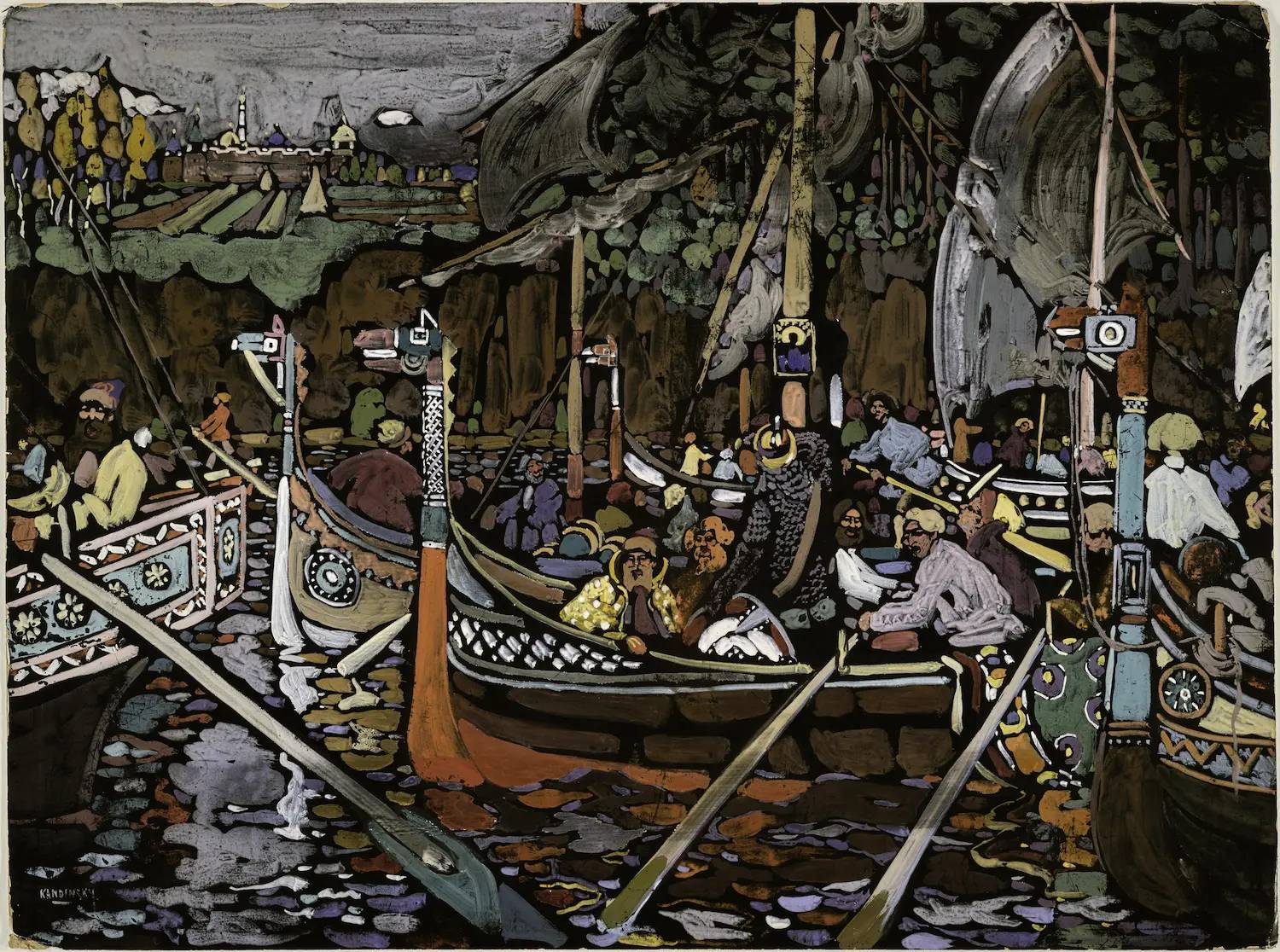 Vassily Kandinsky, Lied (Chanson), 1906, alla mostra Kandinsky di Palazzo Bonaparte a Roma.