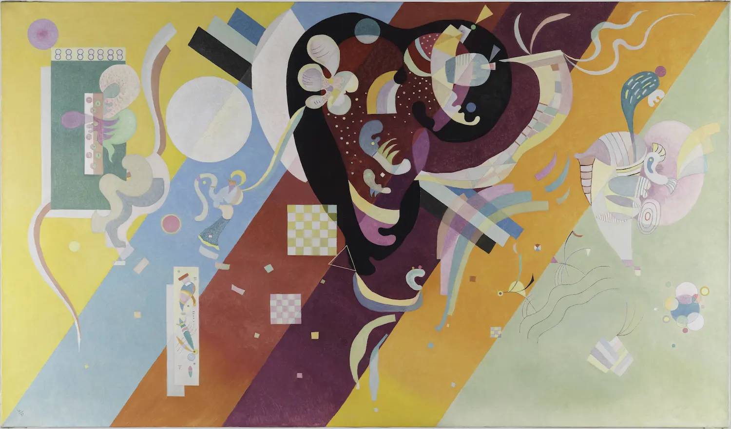 Vassily Kandinsky, Composition IX, 1936, alla mostra Kandinsky di Palazzo Bonaparte a Roma.