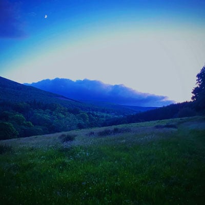 Night falls on Glencree valley