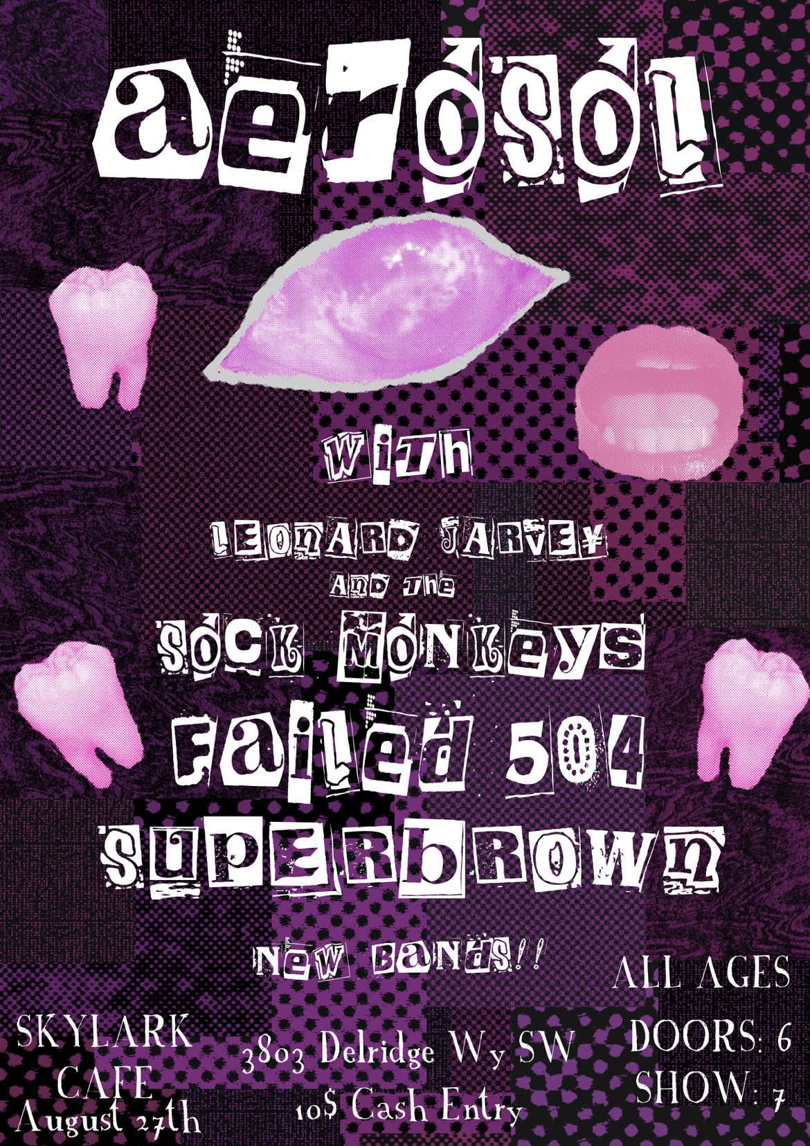 Aerosol, Leonard Jarvey and the Sock Monkeys, Failed 504, Superbrown at Skylark Cafe & Club