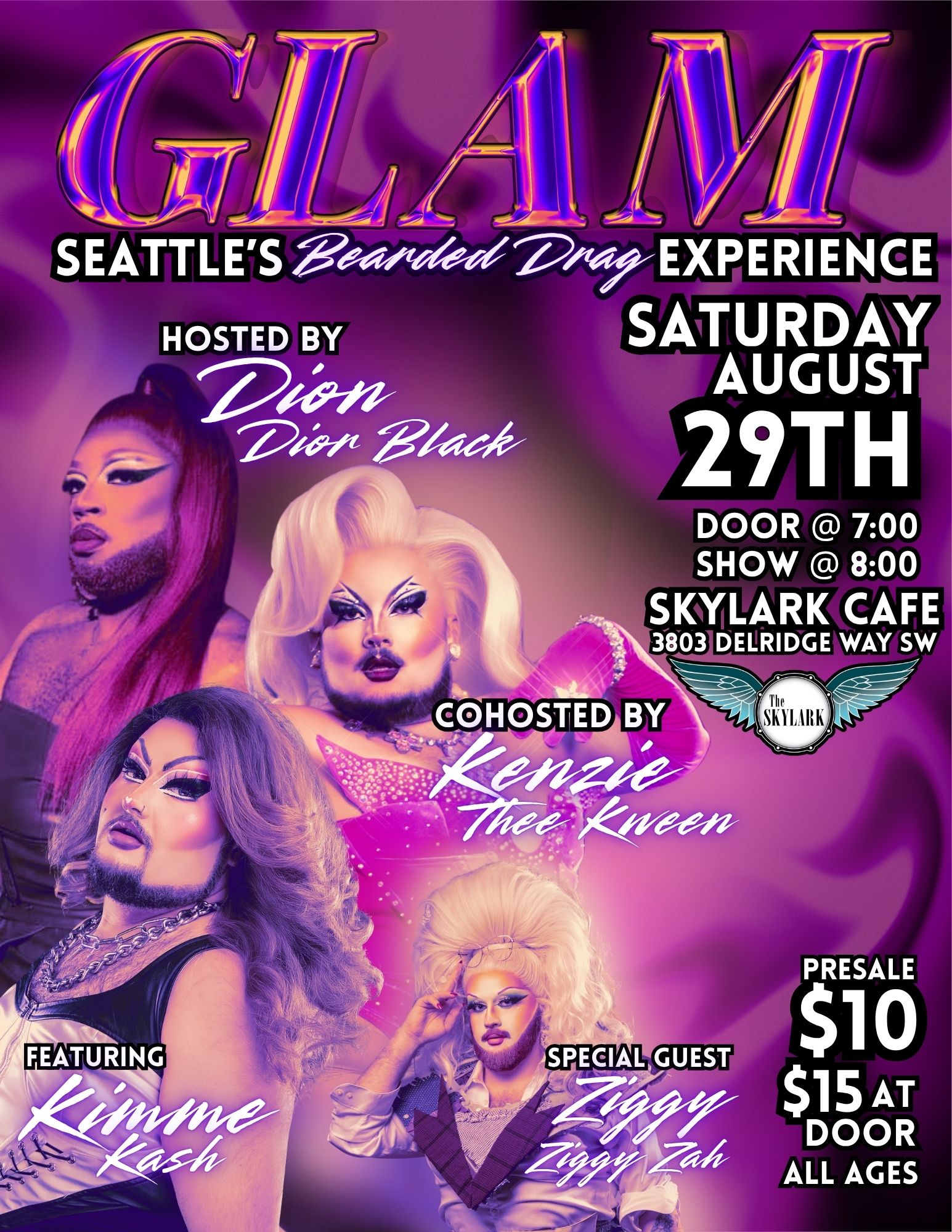 Glam: Seattle's Bearded Drag Experience at Skylark Cafe & Club