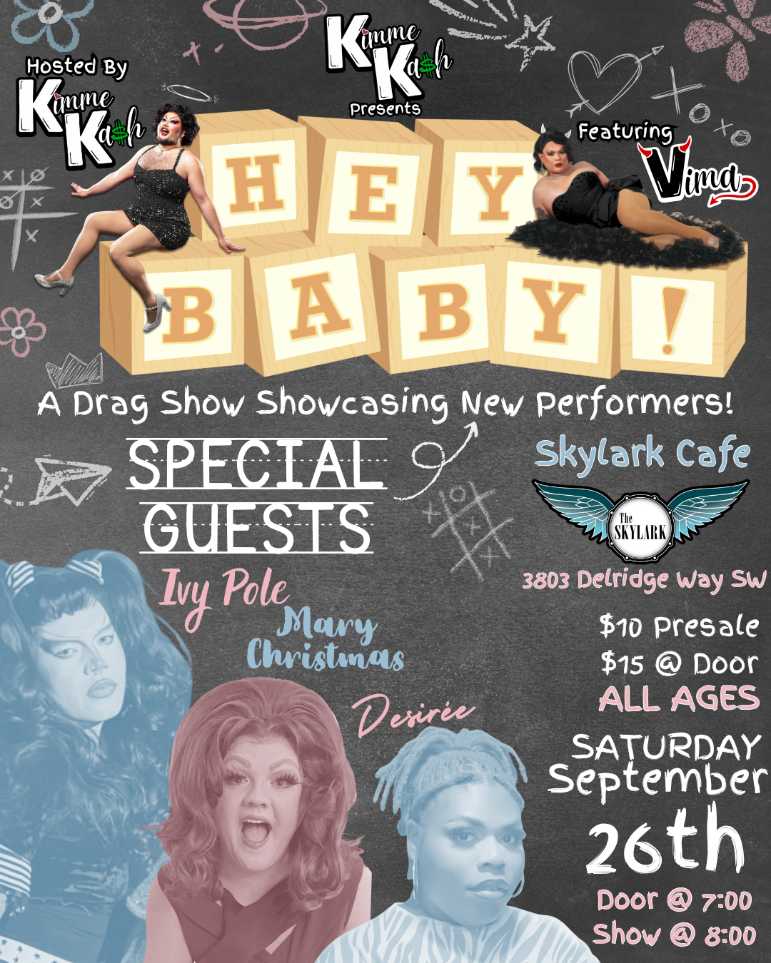 Hey Baby! A Drag Showcase For New Performers at Skylark Cafe & Club
