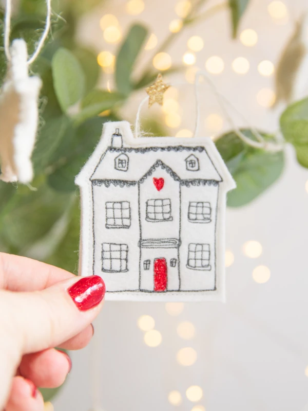 Personalised Embroidered House Decorations