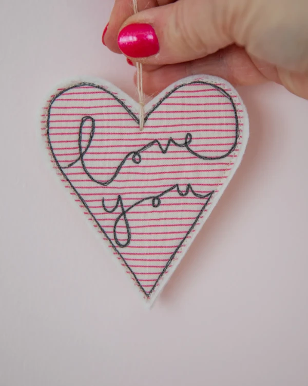 embroidered love hearts
