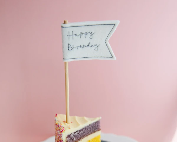 Happy Birthday Cake Flag