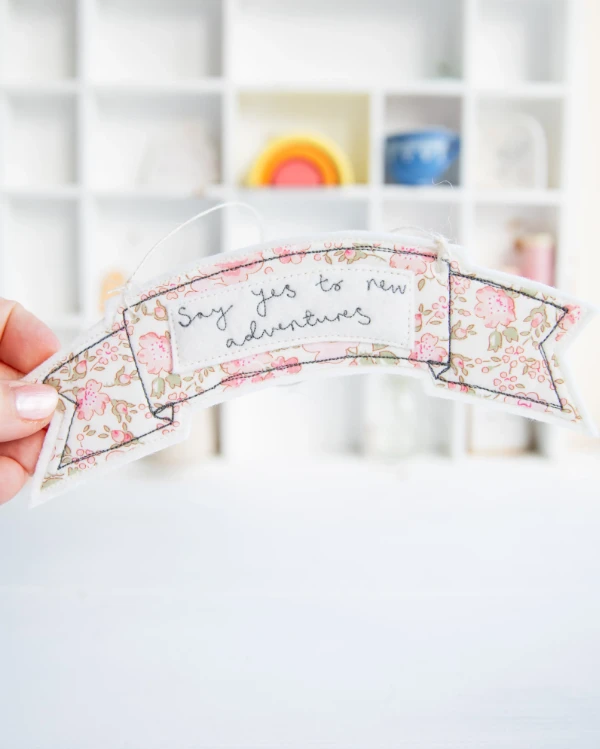 Pink Floral Wavy Banners