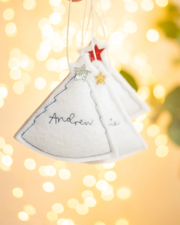 small personalised tree decorations 