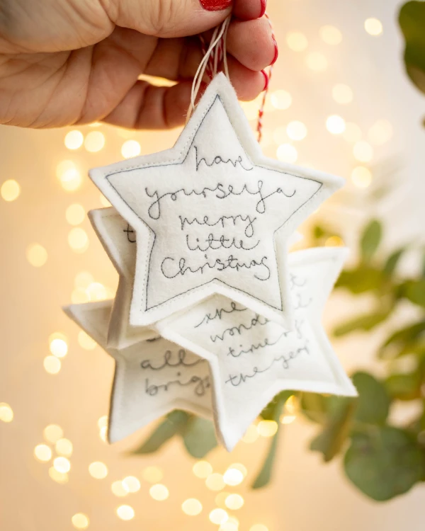white star christmas decorations 