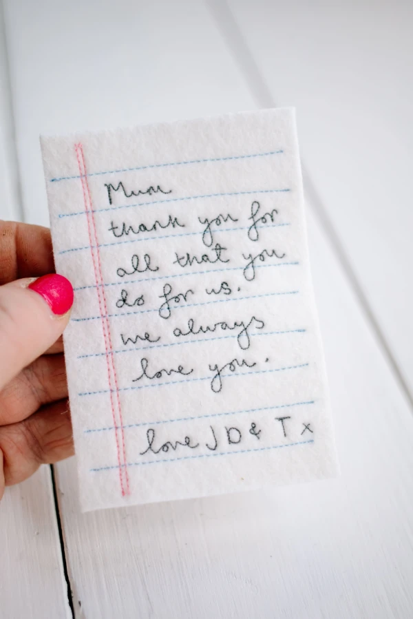Personalised embroidered letter