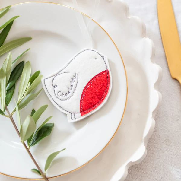 Personalised Robin decorations