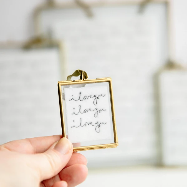 tiny i love you embroidery 