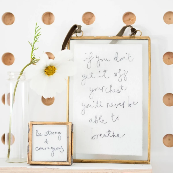 Custom framed embroideries 